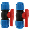 2xQuick Connect Straight Stop Valve Irrigation Plastic Core Valve For Garden