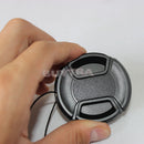 52mm Center Pinch Snap on Front Cap For Sony Canon Nikon Lens Filters LJ