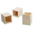 3-Pack Unfinished Wooden Pen and Pencil Holder Cups for Office Desk Organiz K2F1