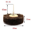 2Pcs 80mm 3inch Horse Hair and Sisal Polishing Wheel Buffing Pad Brushes for