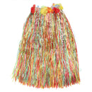 6pcs Hawaiian Fancy Dress Hula Grass Skirt Bra Flower Accessory Lady Costume