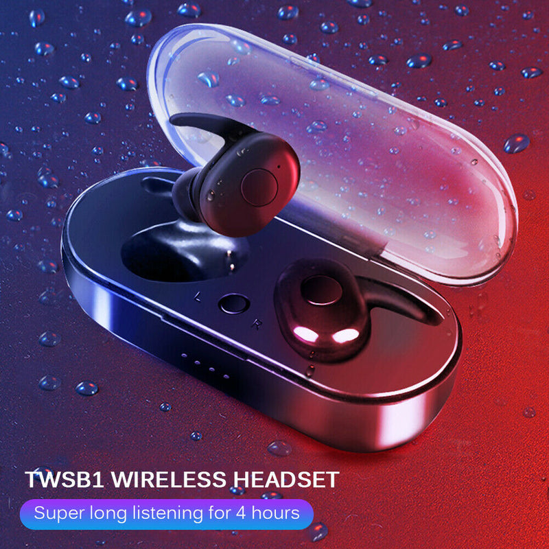 B1 Wireless Bluetooth Mini Earphones TWS Music Sports Headphones (Black) A