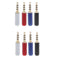 8 Lot 4 Pole 3.5mm 1/8" Male Headphone Plug Metal Audio Video Connectors