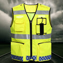 Hot Hi-Vis Safety Vest With Zipper Reflective Jacket Security Waistcoat New Sale