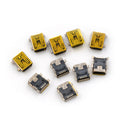 10x Mini USB Type B Female Socket 5 Pin Right Angle DIP Jack Connector JR