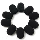 10 X Mini Microphone Windscreen Foam Cover for Lapel Lavalier Headset Mic Black