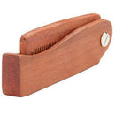 Wood Portable Beard Folding Comb Men'S Iron Wire Wood Folding Beard Comb