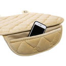 Plush Non-slip Car Cushion Keep Warm Diamond Car Seat Cover Mat(Beige) A