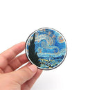 The Star Night Painting Embroidery Iron On Patches Applique Stickers DIY 7.2cm