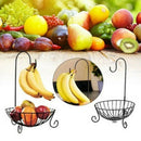 Practical Tableware Metal Fruit Basket Detachable Banana Hanger Storage Hol H1I4