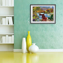 5D DIY Diamond Painting Country Boatman Full Drill Embroidery Picture Decor