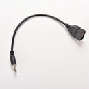 3.5mm Male AUX Audio Plug Jack To USB 2.0 Female Converter Cable Cord Car MP3 TO