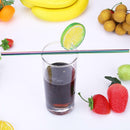 2x Reusable Stainless Steel Metal Drinking Straws +1x Cleaning Brush Home Party