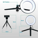 3 in 1 Dimmable LED Studio Camera Ring Light Phone Table Fill Lamp Video Q5U3
