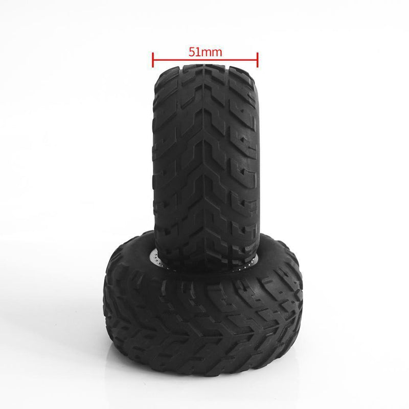 2pcs Plastic Wheel Tires Tyres for 1:12 RC Buggy Monster Truck Spare Parts