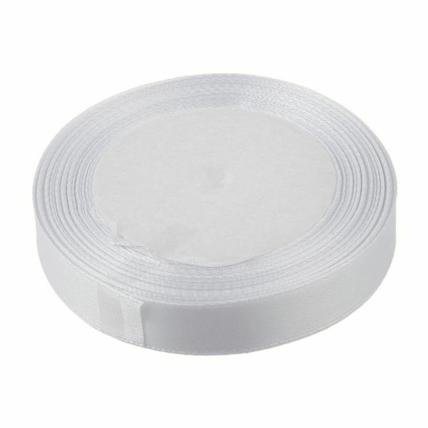 1 roll Silk Satin Ribbon 15mm 22 Meters for Wedding Partyï¼ˆwhiteï¼‰