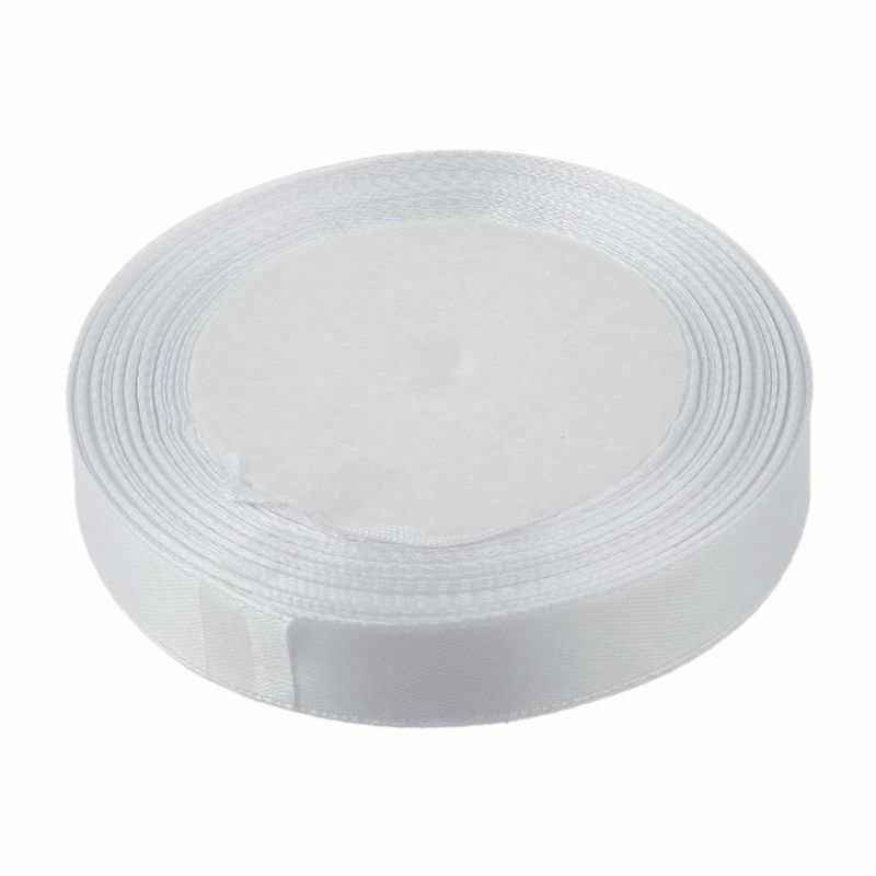 1 roll Silk Satin Ribbon 15mm 22 Meters for Wedding Partyï¼ˆwhiteï¼‰