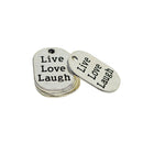 20x Engraving Live Love Laugh Tags Charms Necklace Earring Bracelet Pendants
