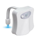 2x LED Toilet Seat Night Light Motion Sensor Lamp Adjustable 8 Color Cycle ST709