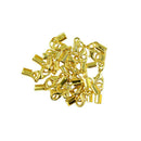 24pcs Ribbon Clip Clamp Cord Crimp End Cap Tip With Lobster Clasp Findings