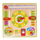 Cognitive Calendar Clock Multifunction Siding Early Education Toys