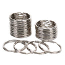 50PCS Knurling Round Key Chain Rings Split DIY Key Rings Jewelry Makin OZ