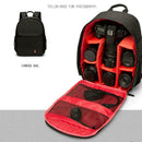 Waterproof Camera Backpacks Digital DSLR Camera Bags Tripod Case (Red)