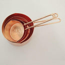 8 Pcs/set Stainless Steel Copper Plated Kitchen Measuring For-Coffee Cups I8Y3