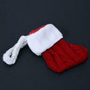 6pcs/Set Christmas Tableware Cover Spoon Fork Knitwear Sock Storage Decor
