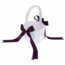 Romantic Wedding Satin Flower Basket Cute Small Flower Girl Basket for Wedd Y7H5