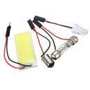 T10 501 W5W BA9S Festoon Dome Interior 36 LED COB Adapter Panel Light Bulb