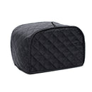 Cotton 2 Slice Toaster Cover Appliance Oven Cover Dust-Proof Black Grid