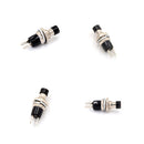 4pcs Mini Momentary Push Button Switch Black Reset button switch Lockles  Bj