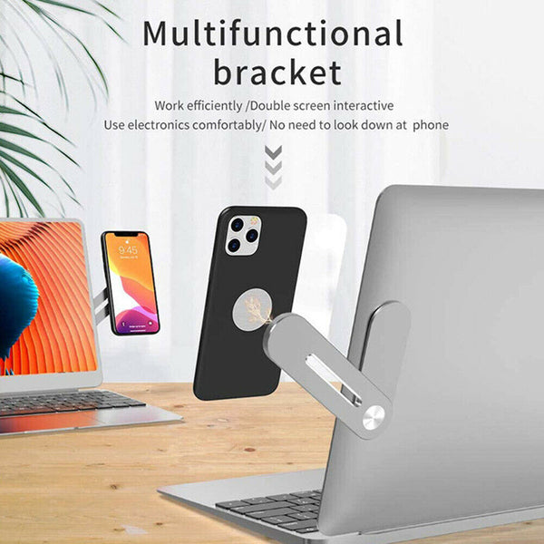 Laptop Side Magnetic Screen Stand Adjustable Dual Monitor Phone Support A#S