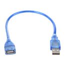 Short USB 2.0 A Female to Male Extension Cable R2W9