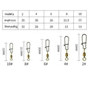 50pcs Stainless Steel Swivels Interlock Snap Fishing Lure Connector Acces JIY