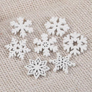 20x Natural Blank Wooden Christmas Mini Snowflakes Scrapbook Crafts Supplies