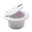 Electric Power Cord Cable Hatch Fits for 30 50 Amp Cords Round Polar White