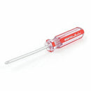 Red + Transparent Plastic Handle 4mm Magnet Tip Tri-Wing Head Screwdriver B8N1