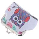 1pcs cute owl pattern leather coin purse zipper zero wallet child girl boy pur_