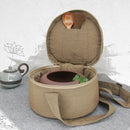 Zipper Closure Portable Canvas Waterproof Carry Bag Buddhism Singing Bowl Round
