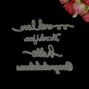 DIY Greeting Words Cutting Die Metal Scrapbooking Craft Dies Greeting CaO laTEUS