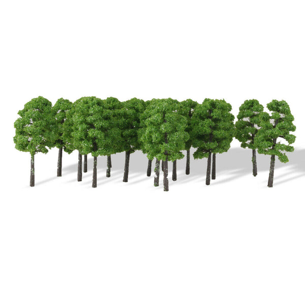 100Pcs Plastic Green Mini Trees Railways Park Street Scenery 1/50 O Gauge