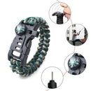 5 in 1 Multifunctional Outdoor compass Survival Weaving Bracelet,Umbrella R