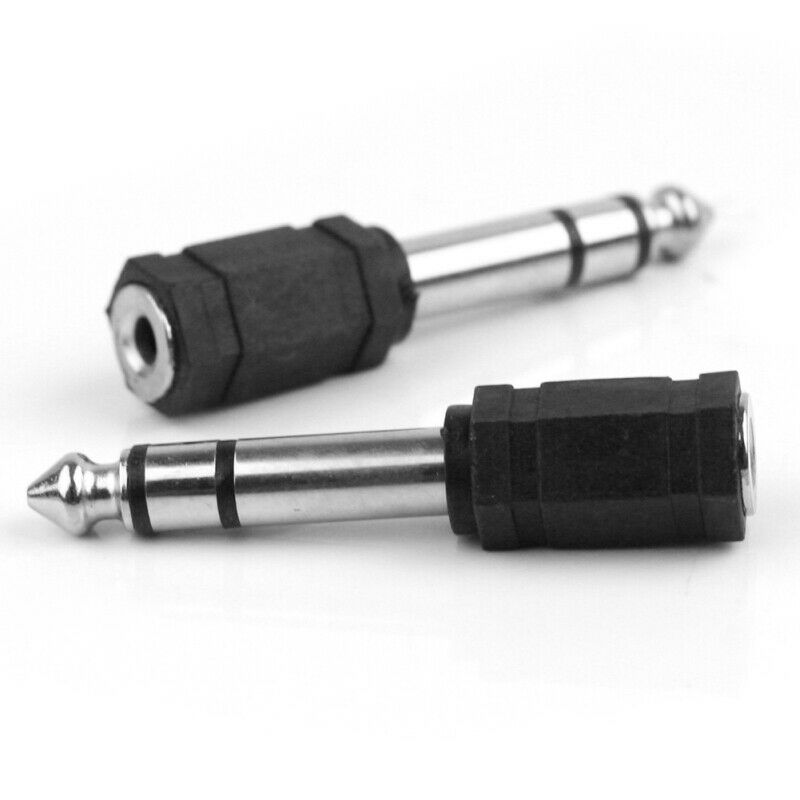 4 x 6.35mm 1/4 Male to 3.5mm 1/8 Female Stereo Audio Plug Mini Jack Adapt ZZT