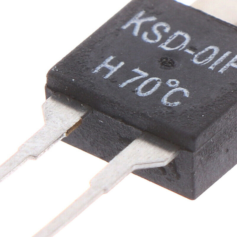 2Pcs  Normally Open Thermal Switch Temperature Sensor Thermostat KSD-01F 70 D JR