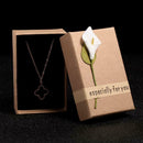 Retro Kraft Paper Jewelry Box Ring Necklace Earrings Jewelry  Box Elegant  Favor