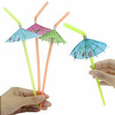 120Pcs Umbrella Disposable Bendy Drinking Straws For Luau Hawaii Beach Part B9A7