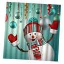 Lovely Xmas Snowman Waterproof Living Room Bedroom Window Drapes 2 Panel Set