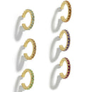 6Pcs Fashion Ear Cuff Set Earring Women Colorful Crysatl Cartilage Ear Clip GiFT